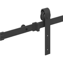 vidaXL Kit de herrajes para puertas correderas acero negro 183 cm Discount