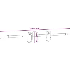 vidaXL Kit de herrajes para puertas correderas acero negro 183 cm Hot