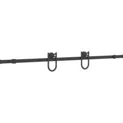 vidaXL Kit de herrajes para puertas correderas acero negro 183 cm Hot