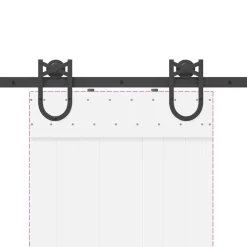 vidaXL Kit de herrajes para puertas correderas acero negro 183 cm Hot