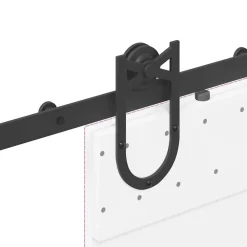 vidaXL Kit de herrajes para puertas correderas acero negro 183 cm Hot