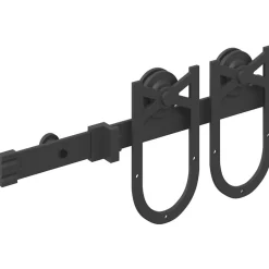 vidaXL Kit de herrajes para puertas correderas acero negro 183 cm Hot