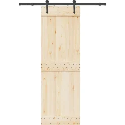 vidaXL Materiales De Construcción-Kit de herrajes para puertas correderas acero negro 152,5 cm