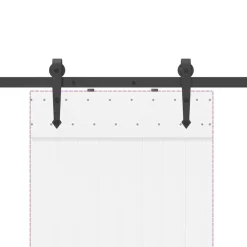 vidaXL Materiales De Construcción-Kit de herrajes para puertas correderas acero negro 152,5 cm