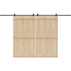 vidaXL Kit de herrajes para puertas correderas acero negro 366 cm Discount