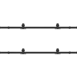 vidaXL Kit de herrajes para puertas correderas acero negro 366 cm Discount