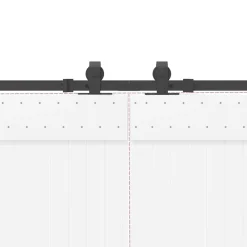 vidaXL Kit de herrajes para puertas correderas acero negro 366 cm Discount