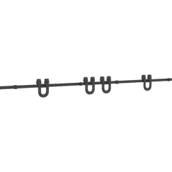 vidaXL Materiales De Construcción-Kit de herrajes para puertas correderas acero negro 366 cm