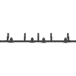 vidaXL Materiales De Construcción-Kit de herrajes para puertas correderas acero negro 183 cm
