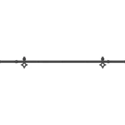 vidaXL Kit de herrajes para puertas correderas acero negro 213,5 cm New