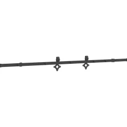 vidaXL Kit de herrajes para puertas correderas acero negro 213,5 cm New