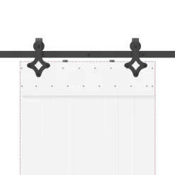 vidaXL Kit de herrajes para puertas correderas acero negro 213,5 cm New