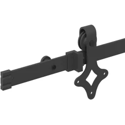vidaXL Kit de herrajes para puertas correderas acero negro 213,5 cm New