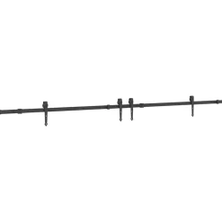 vidaXL Materiales De Construcción-Kit de herrajes para puertas correderas acero negro 305 cm