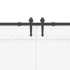 vidaXL Materiales De Construcción-Kit de herrajes para puertas correderas acero negro 305 cm