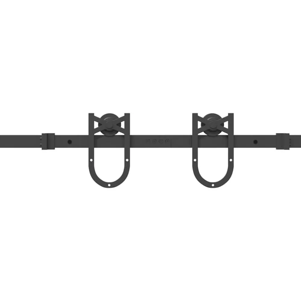 vidaXL Kit de herrajes para puertas correderas acero negro 366 cm Outlet