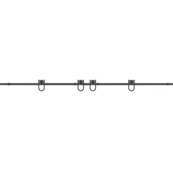 vidaXL Kit de herrajes para puertas correderas acero negro 366 cm Outlet