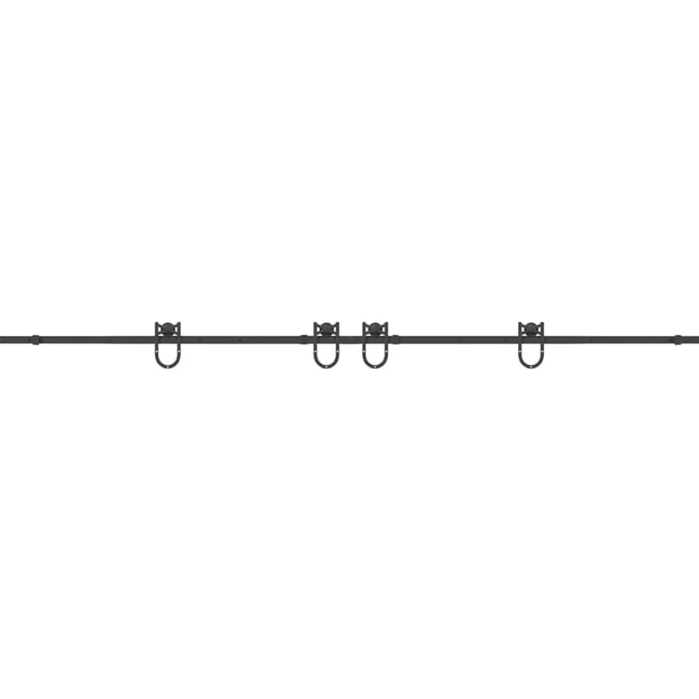 vidaXL Kit de herrajes para puertas correderas acero negro 366 cm Outlet