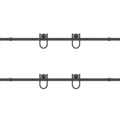 vidaXL Kit de herrajes para puertas correderas acero negro 366 cm Outlet