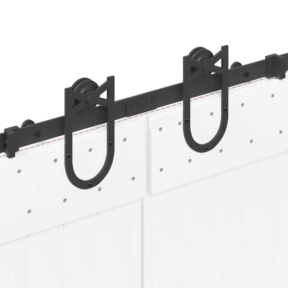 vidaXL Kit de herrajes para puertas correderas acero negro 366 cm Outlet