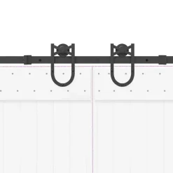 vidaXL Kit de herrajes para puertas correderas acero negro 366 cm Outlet