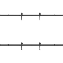 vidaXL Kit de herrajes para puertas correderas acero negro 213,5 cm Online