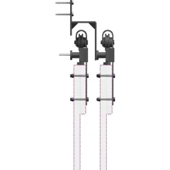 vidaXL Kit de herrajes para puertas correderas acero negro 213,5 cm Online