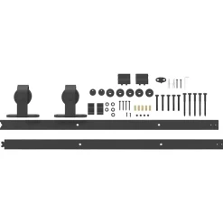 vidaXL Kit de herrajes para puertas correderas acero negro 183 cm Sale