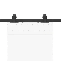 vidaXL Kit de herrajes para puertas correderas acero negro 183 cm Sale