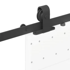 vidaXL Kit de herrajes para puertas correderas acero negro 183 cm Sale