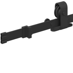 vidaXL Kit de herrajes para puertas correderas acero negro 183 cm Sale