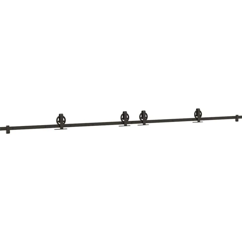 vidaXL Kit de herrajes para puertas correderas acero negro 366 cm Hot