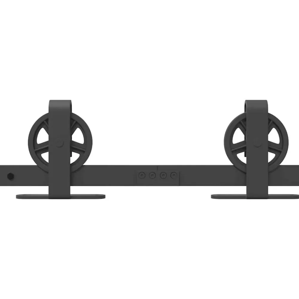 vidaXL Kit de herrajes para puertas correderas acero negro 366 cm Hot