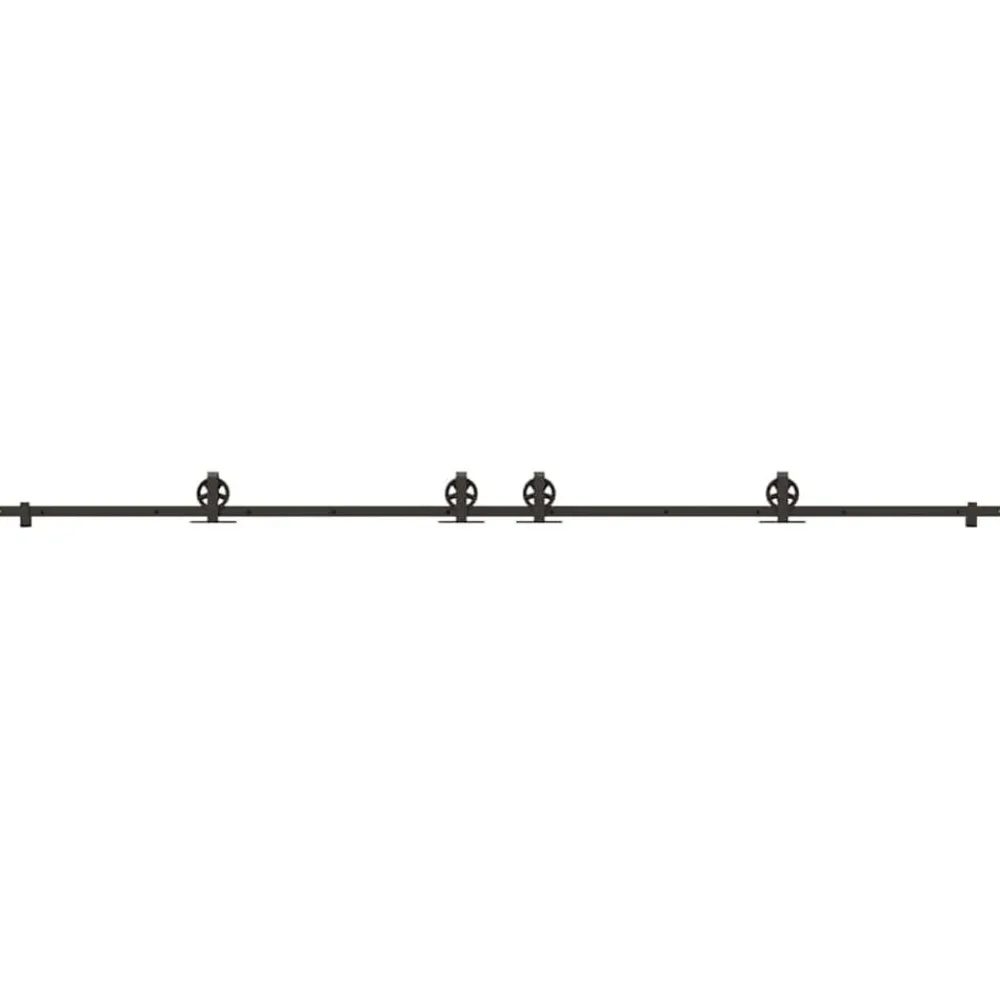 vidaXL Kit de herrajes para puertas correderas acero negro 366 cm Hot