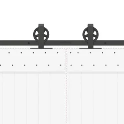 vidaXL Kit de herrajes para puertas correderas acero negro 366 cm Hot