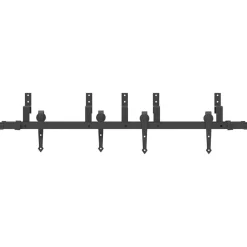vidaXL Kit de herrajes para puertas correderas acero negro 152,5 cm Clearance