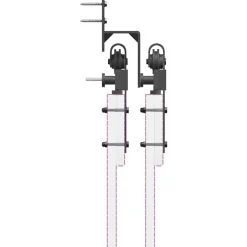 vidaXL Kit de herrajes para puertas correderas acero negro 152,5 cm Clearance