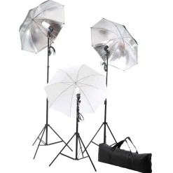 vidaXL Kit de iluminación de estudio trípodes y sombrillas 24 vatios Clearance