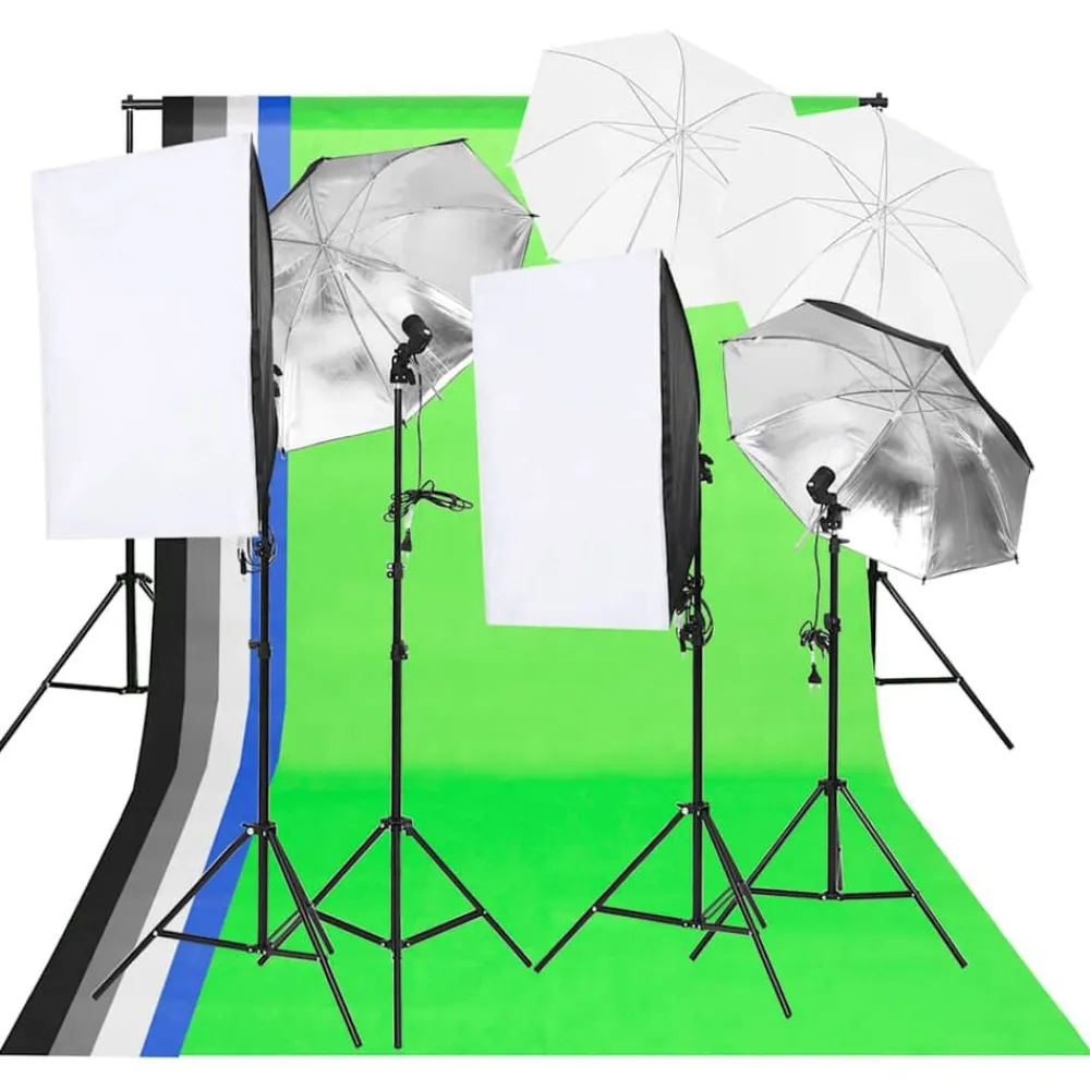 vidaXL Kit de iluminación para estudio fotográfico