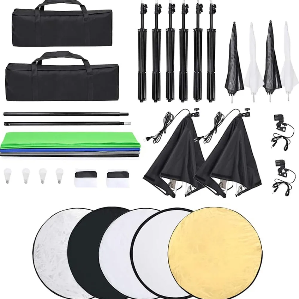 vidaXL Kit de iluminación para estudio fotográfico