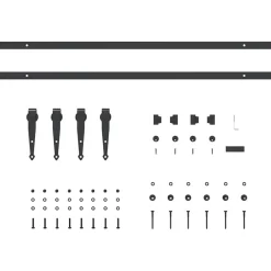 vidaXL Accesorios De Bricolaje-Kit de puerta corredera de armario acero carbono 183 cm