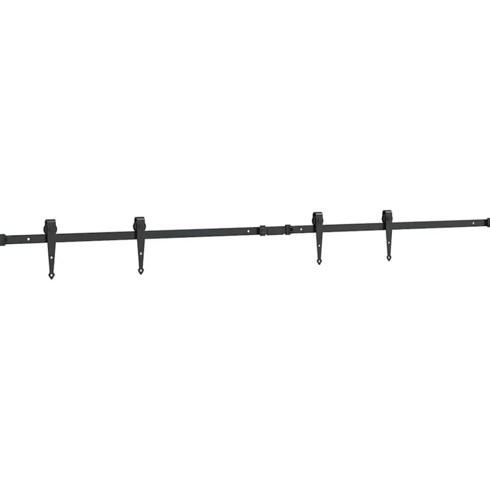 vidaXL Accesorios De Bricolaje-Kit de puerta corredera de armario acero carbono 183 cm