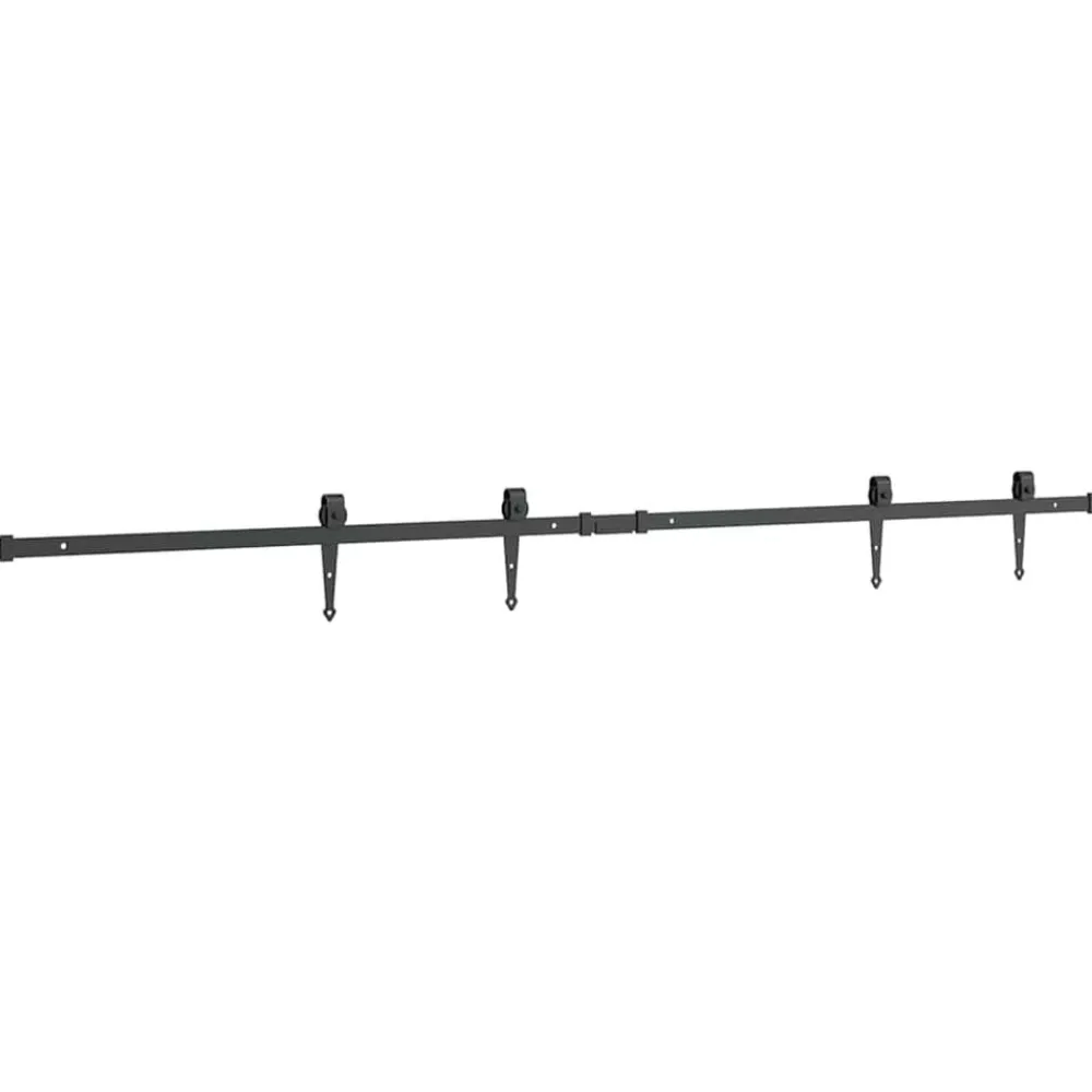 vidaXL Accesorios De Bricolaje-Kit de puerta corredera de armario acero carbono 183 cm