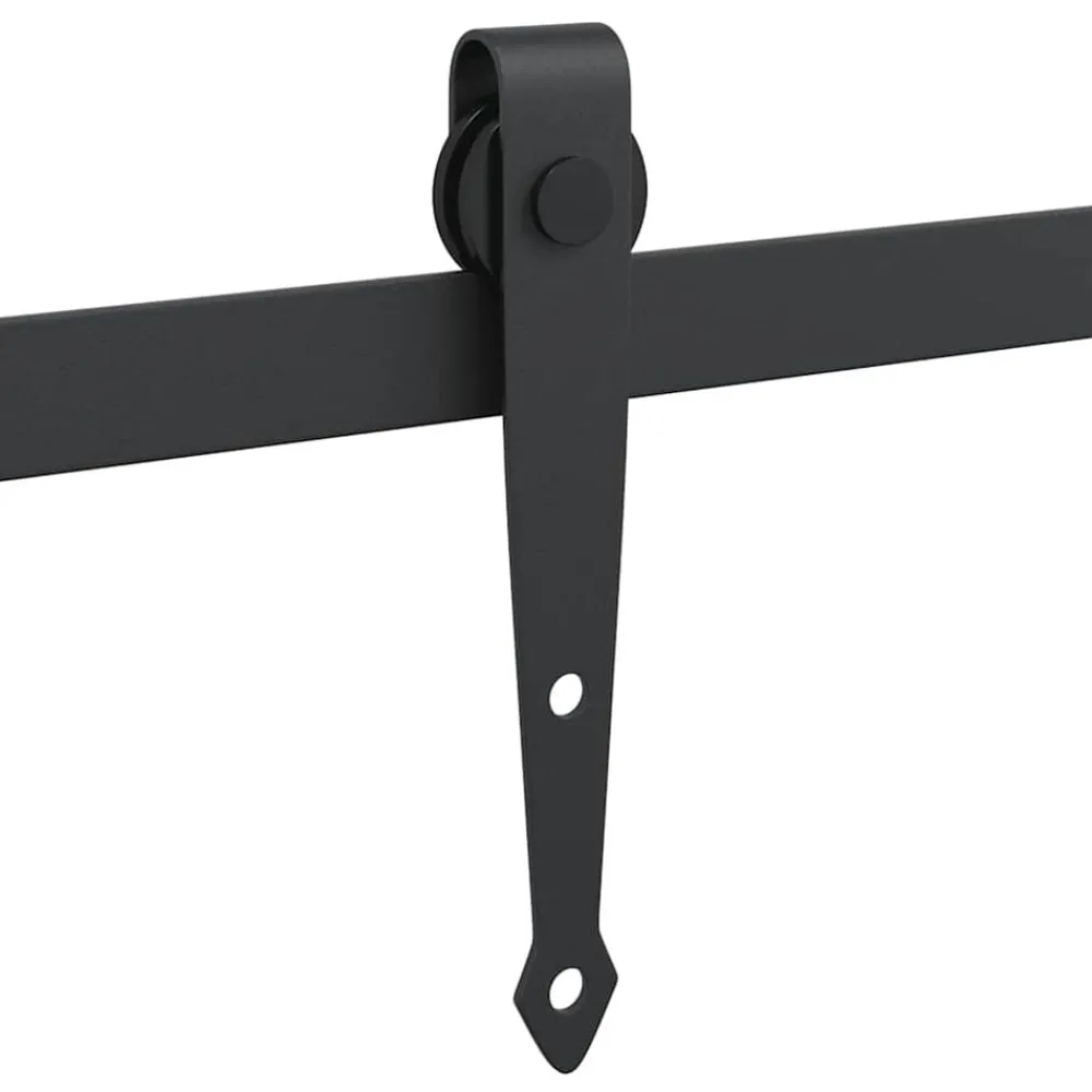 vidaXL Accesorios De Bricolaje-Kit de puerta corredera de armario acero carbono 183 cm