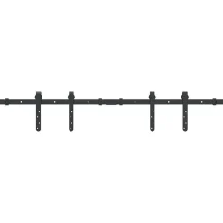 vidaXL Accesorios De Bricolaje-Kit de puerta corredera de armario acero carbono 122 cm