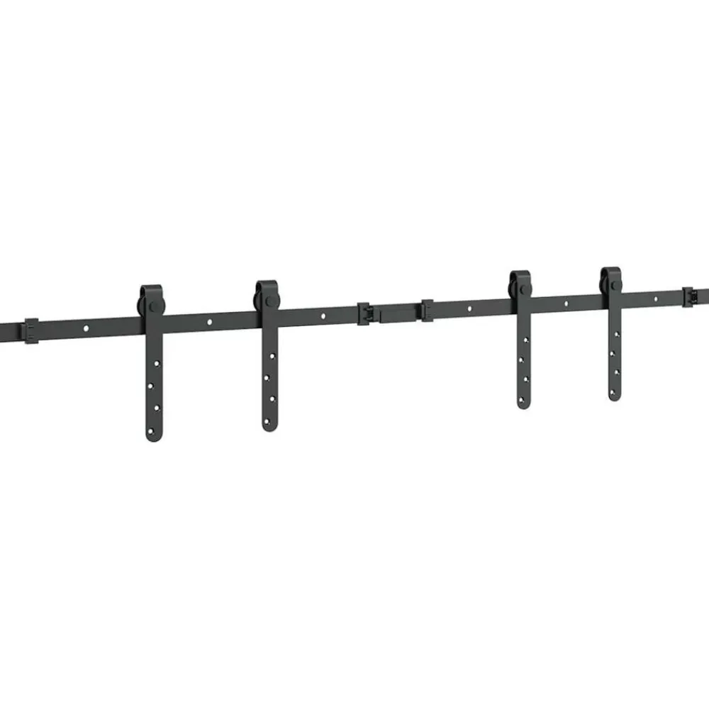 vidaXL Accesorios De Bricolaje-Kit de puerta corredera de armario acero carbono 122 cm