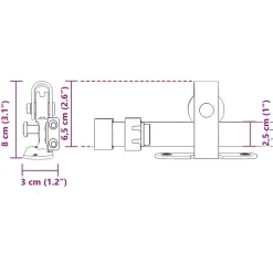 vidaXL Kit de puerta corredera de armario acero carbono 122 cm Discount