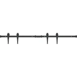 vidaXL Kit de puerta corredera de armario acero carbono 122 cm Online