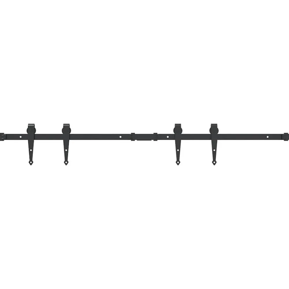 vidaXL Kit de puerta corredera de armario acero carbono 122 cm Online