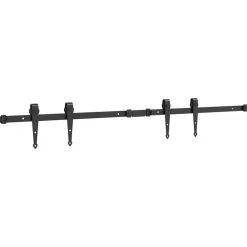 vidaXL Kit de puerta corredera de armario acero carbono 122 cm Online
